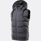 Gilet chauffant avec capuche pour homme