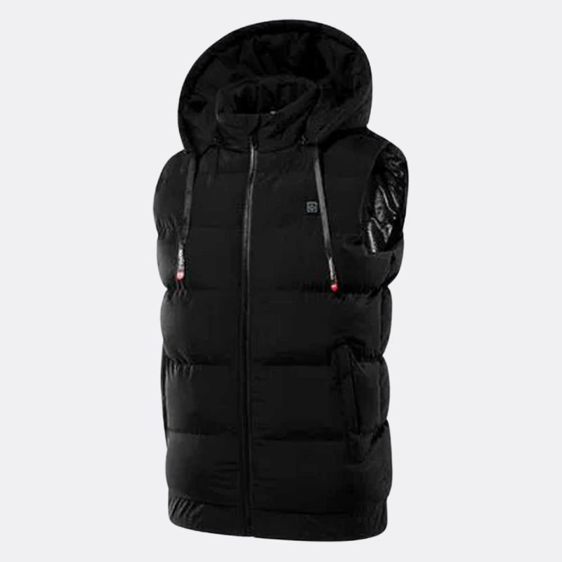 Gilet chauffant avec capuche pour homme