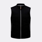 Gilet chauffant en polaire noire pour homme