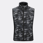 Gilet chauffant de chasse col montant et motif camouflage