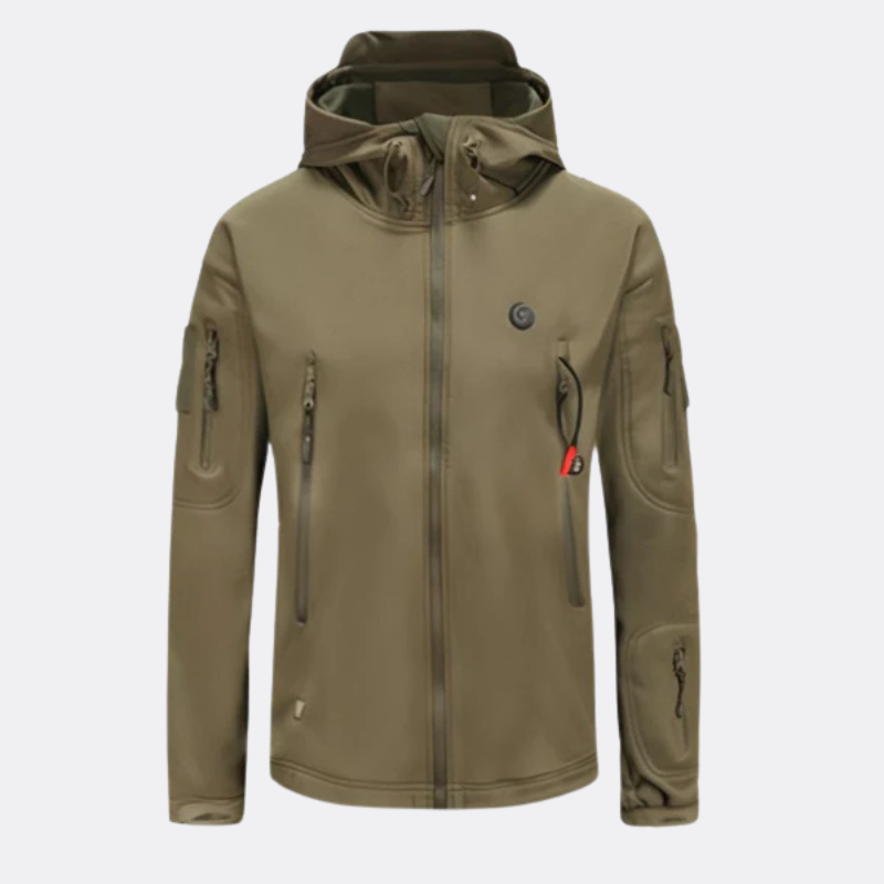 Blouson chauffant à capuche en coton pour hommes