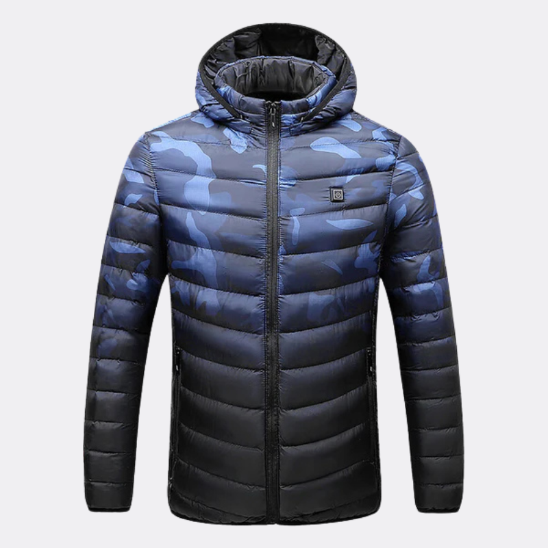 Doudoune chauffant imperméable style militaire hommes