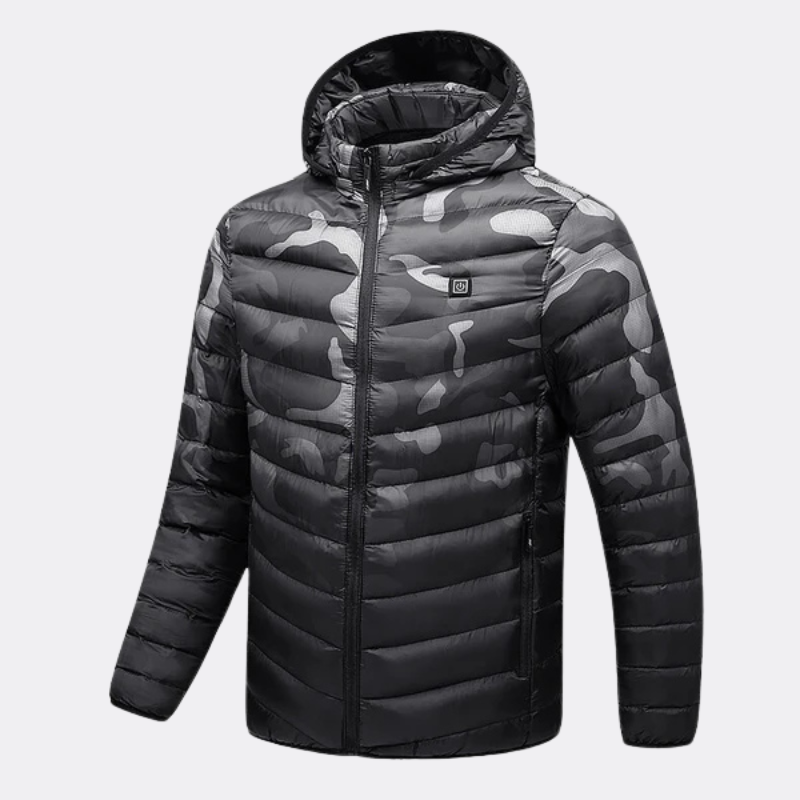 Doudoune chauffant imperméable style militaire hommes