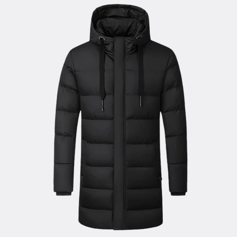 Manteau chauffant long pour homme