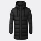 Manteau chauffant long pour homme