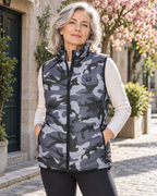 Blouson sans manches chauffant électrique en USB pour femmes — porté en situation