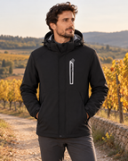 Manteau simple chauffant pour les sorties extérieurs pour hommes — porté en situation