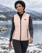Gilet chauffant réversible pour femme — porté en situation