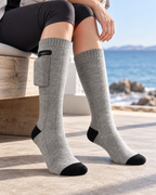 Chaussettes chauffantes de sport — porté en situation