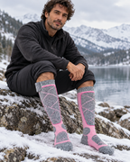 Chaussettes auto chauffantes pour hommes — porté en situation