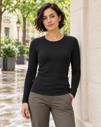 Tee-shirt thermique et chauffant pour femme — porté en situation