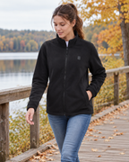 Veste polaire chauffante noir pour femme — porté en situation