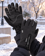 Gants chauffants fins — porté en situation