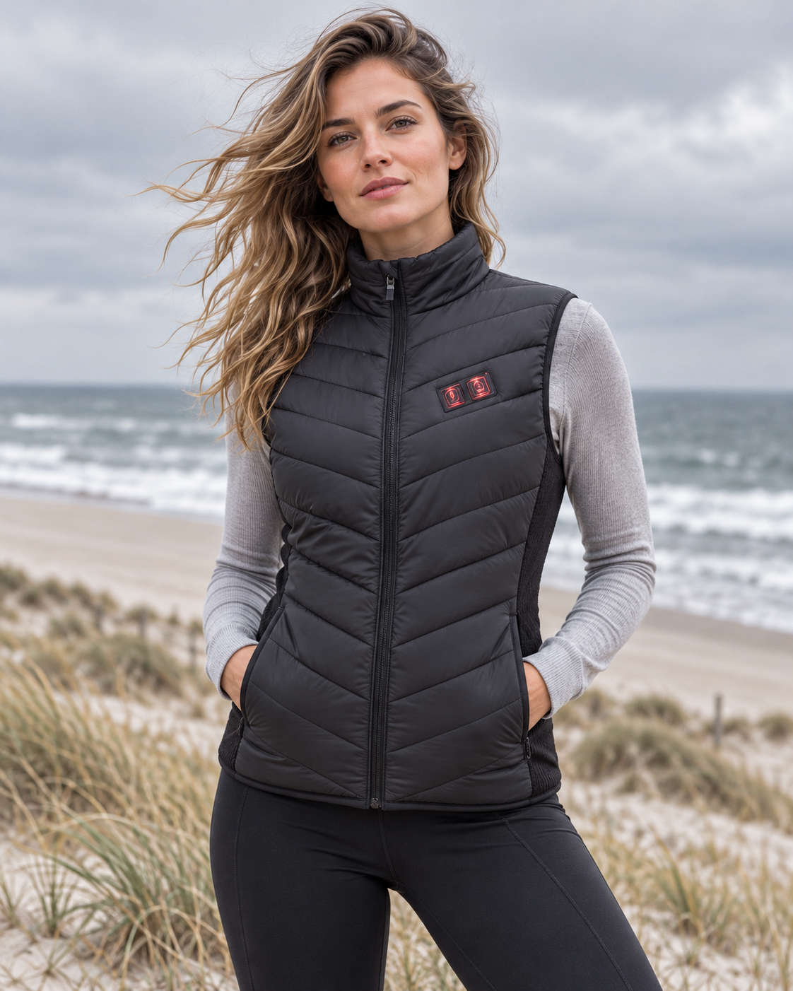 Veste chauffante Double contrôle — porté en situation