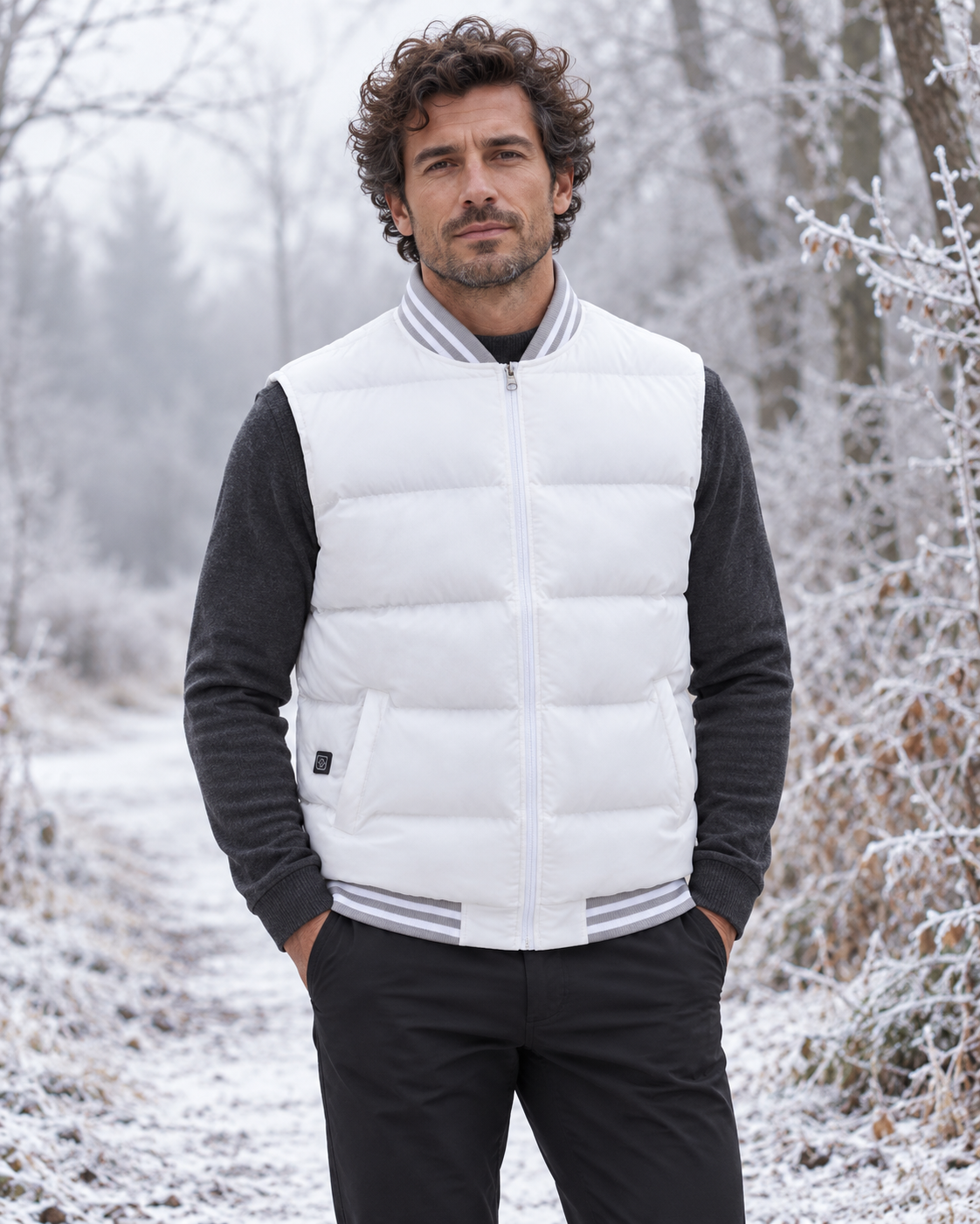 Veste doudoune chauffante homme — porté en situation