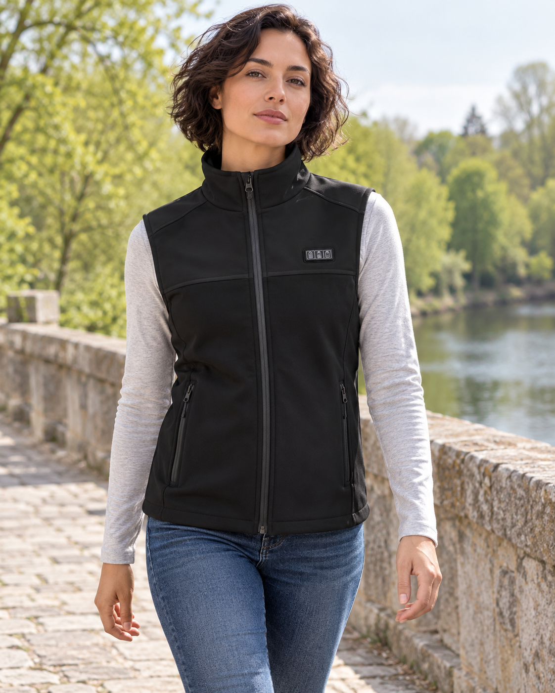 Veste électrique chauffante — porté en situation