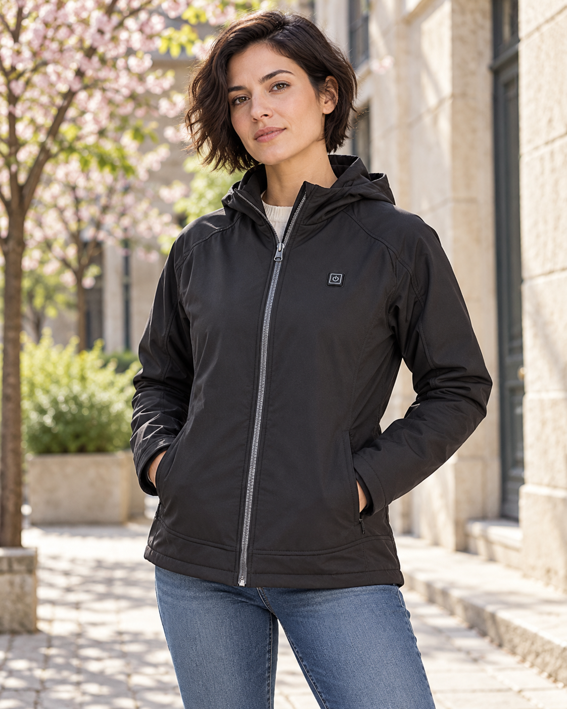 Veste chauffante 12 volts — porté en situation
