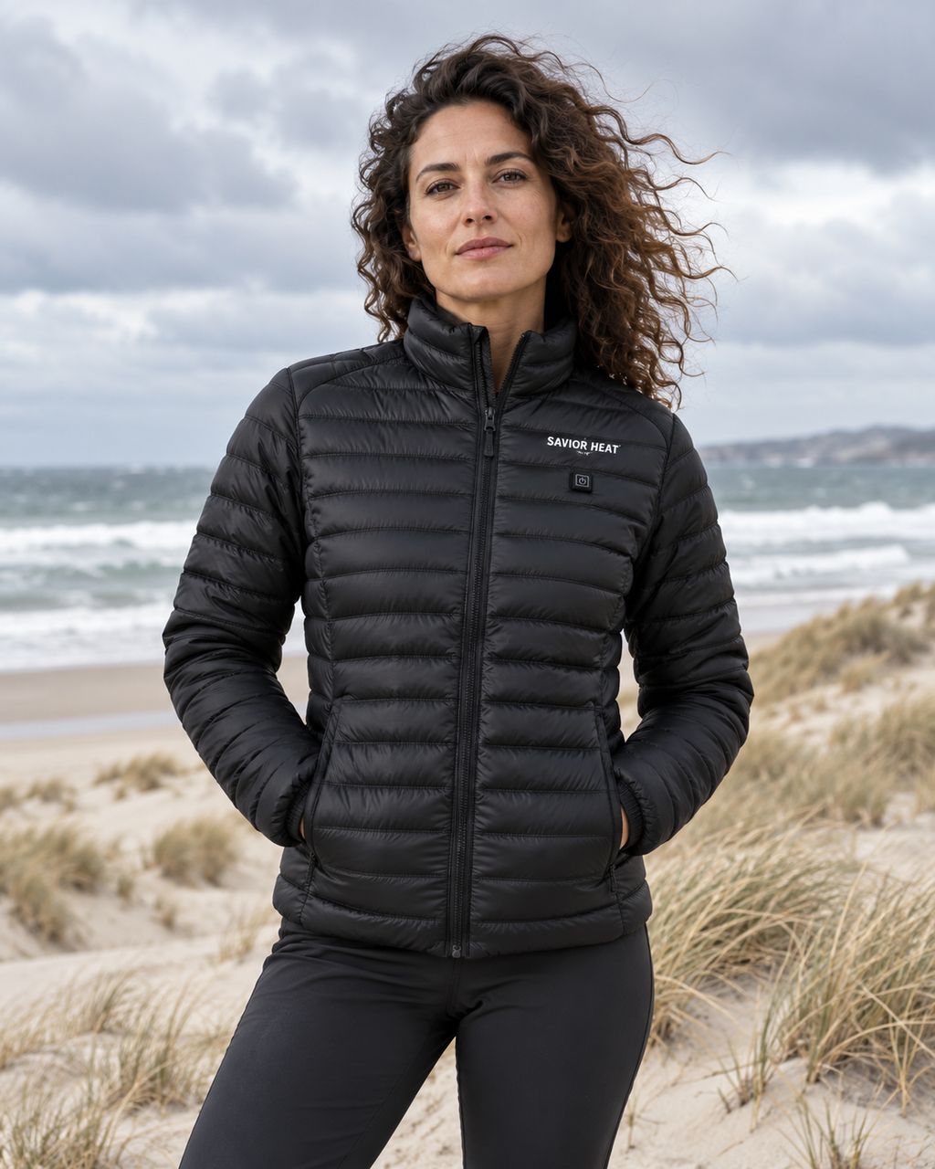 Veste chauffante sans fil — porté en situation