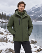 Veste de ski chauffante homme — porté en situation