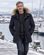 Manteau chauffant homme — porté en situation