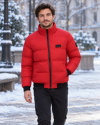 Blouson chauffant électrique — porté en situation