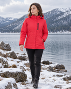 Veste chauffante électrique femme fuchsia — porté en situation