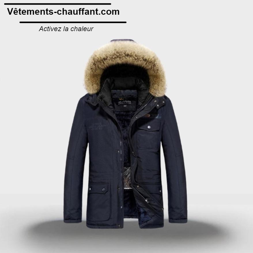 Manteau chauffant homme