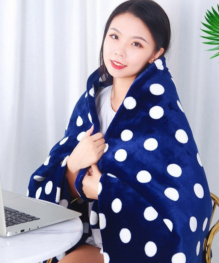 Couverture chauffante bleu