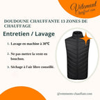 Doudoune chauffante 13 zones de chauffage