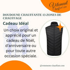 Doudoune chauffante 13 zones de chauffage