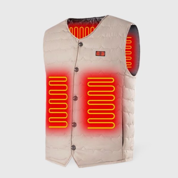 Doudoune chauffante bouton