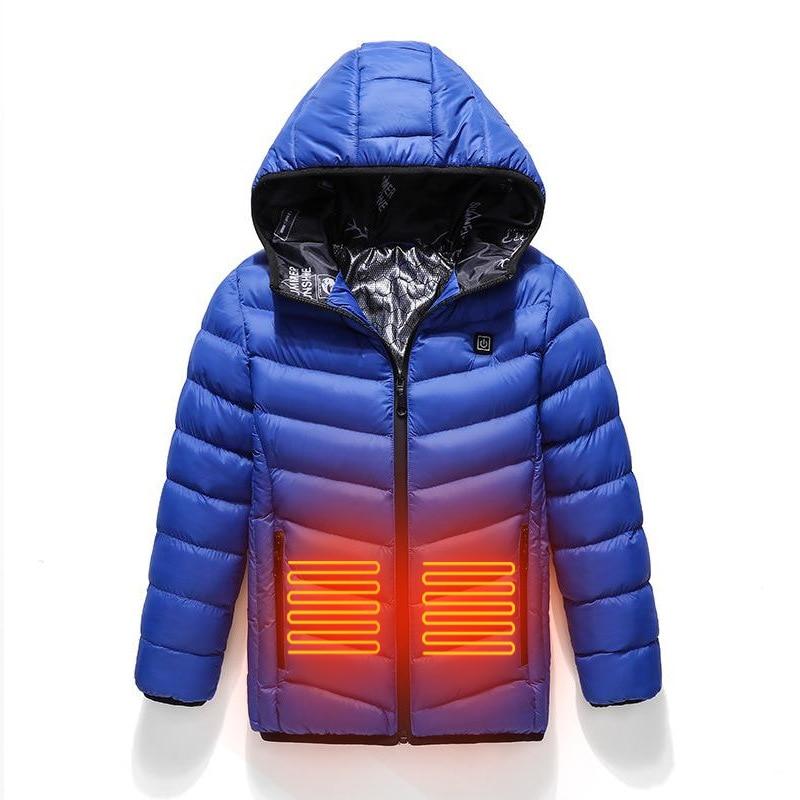 Doudoune chauffante enfant Vêtement-chauffant.com Bleu 170cm 