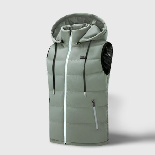 Doudoune chauffante hiver grise