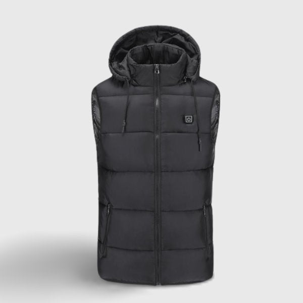 Doudoune chauffante sans manche noire
