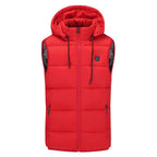 Doudoune chauffante sans manche rouge