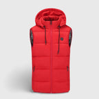 Doudoune chauffante sans manche rouge