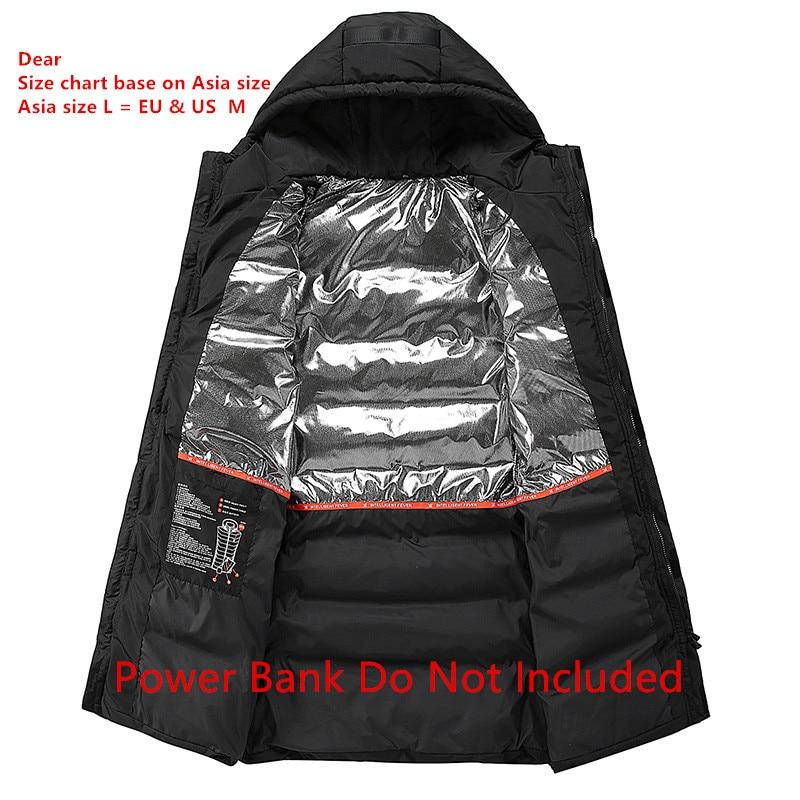 Doudoune longue chauffante homme