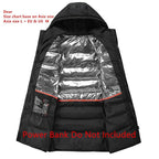 Doudoune longue chauffante homme