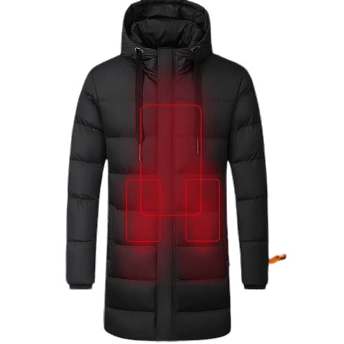 Doudoune longue chauffante homme