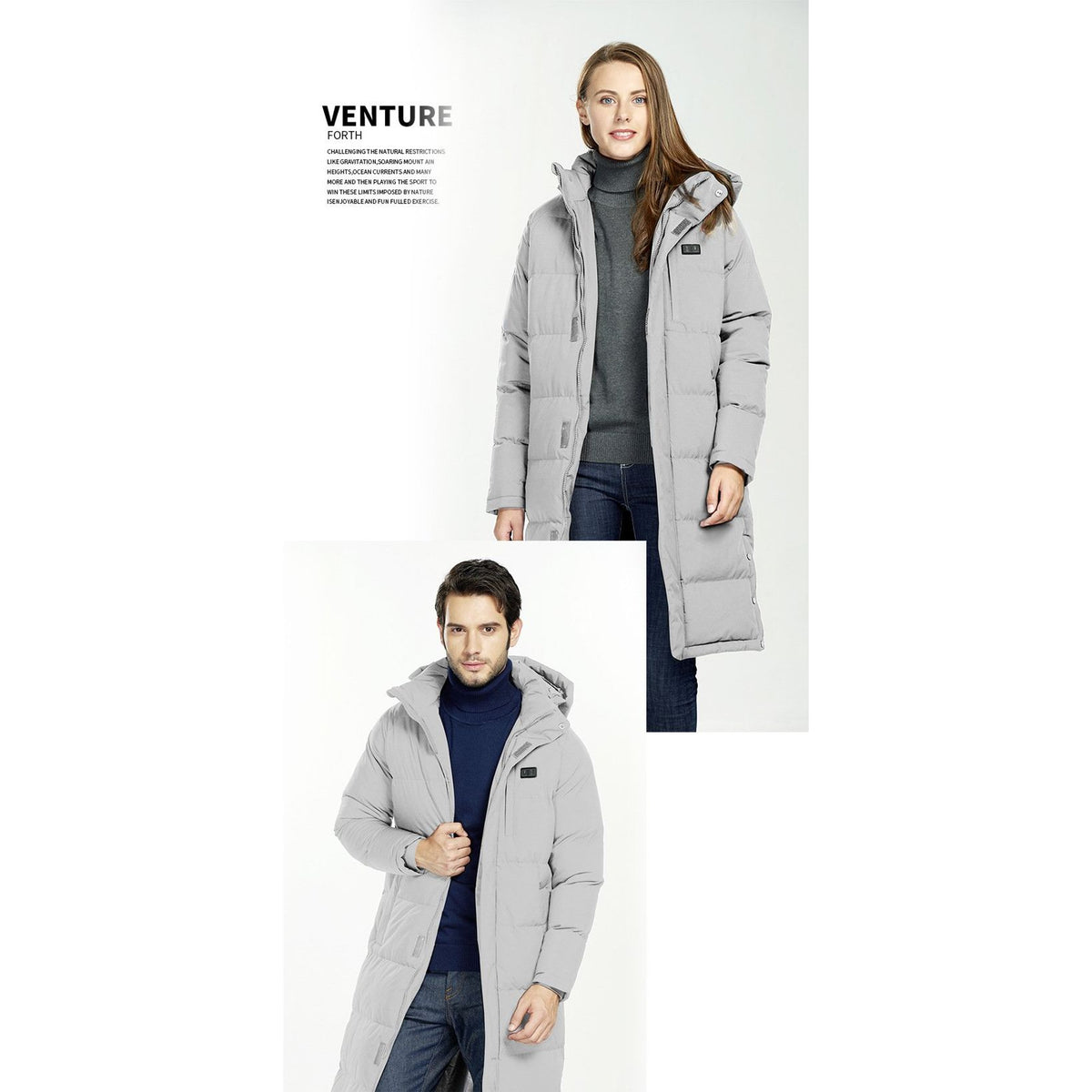 Doudoune longue chauffante femme