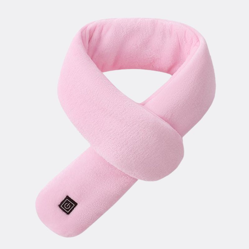 Écharpe chauffante en peluche à bouts arrondis
