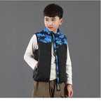Gilet Chauffant Enfant Camouflage Bleue