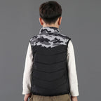 Gilet Chauffant Enfant Camouflage Gris