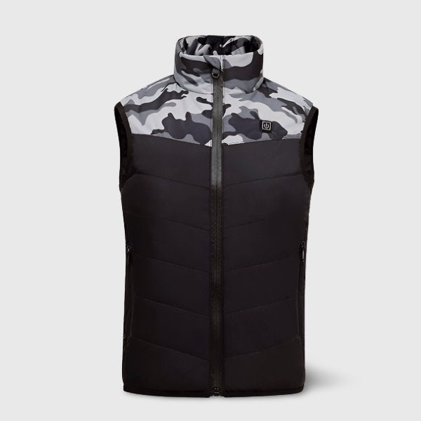 Gilet Chauffant Enfant Camouflage Gris