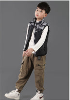 Gilet Chauffant Enfant Camouflage Gris