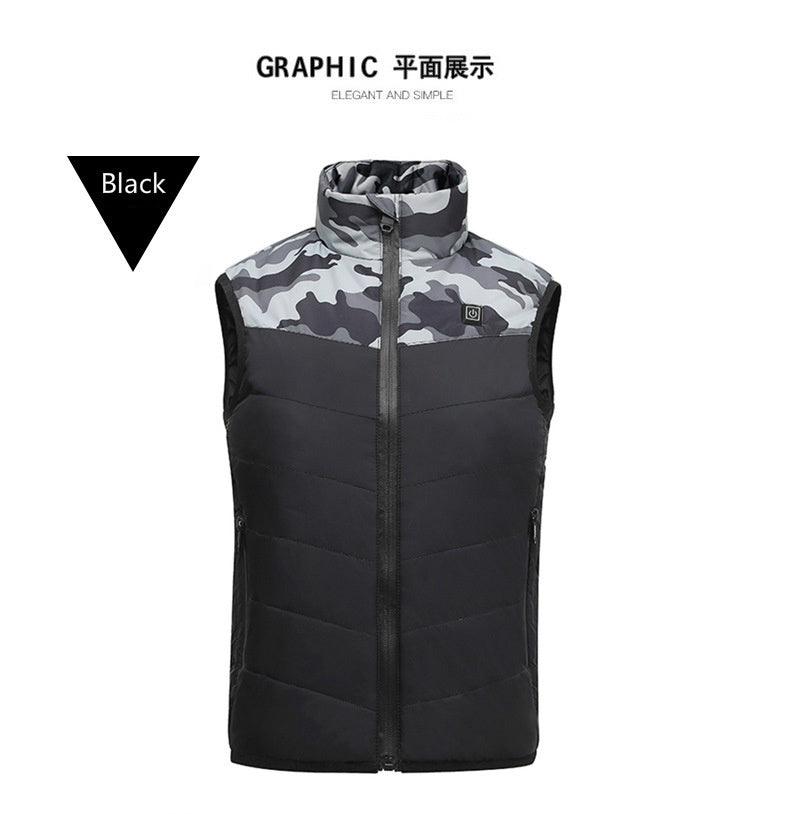 Gilet Chauffant Enfant Camouflage Gris
