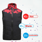 Gilet Chauffant Enfant Camouflage Rouge