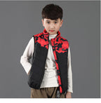 Gilet Chauffant Enfant Camouflage Rouge