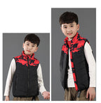 Gilet Chauffant Enfant Camouflage Rouge