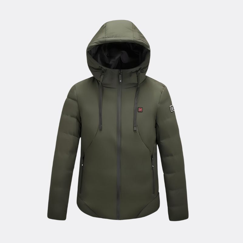 Manteau chauffant à capuche et imperméable pour homme